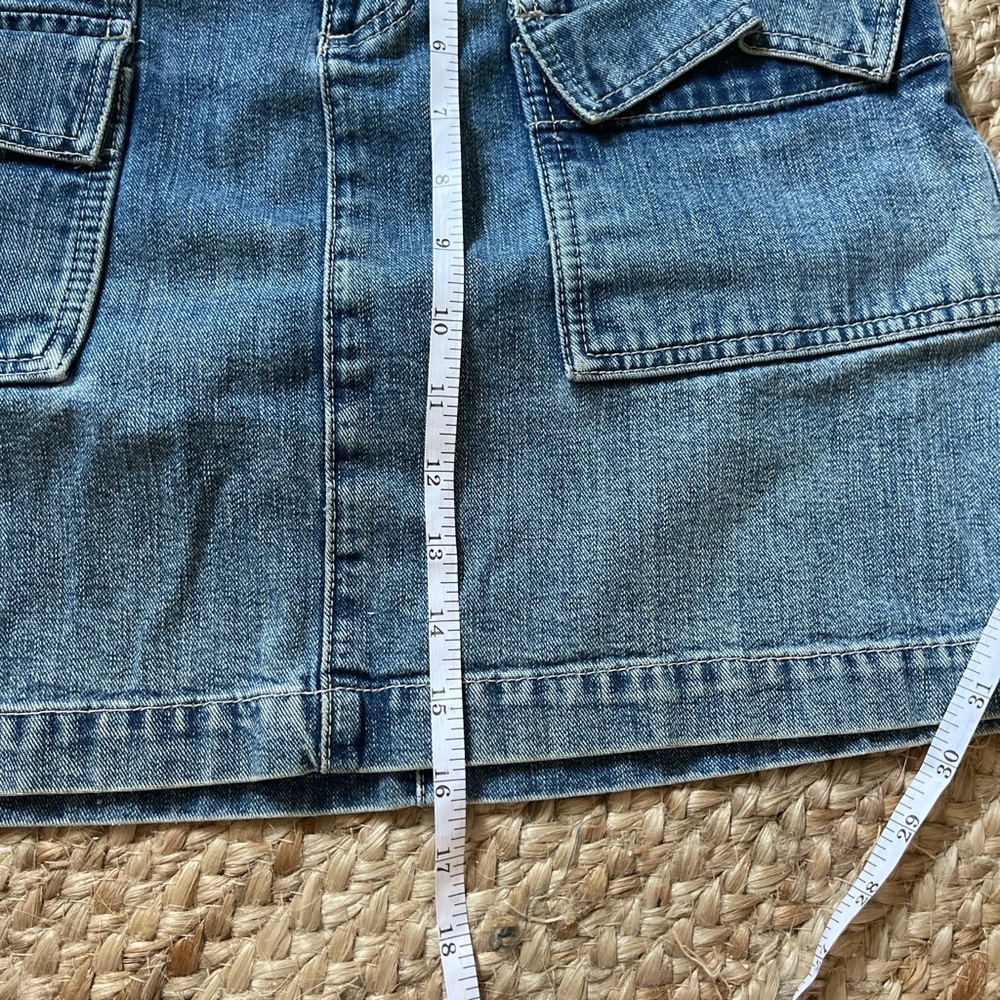 vintage y2k denim cargo skirt size 2 - Picture 5 of 5